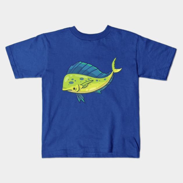 Mahi-Mahi Kids T-Shirt by bytesizetreasure